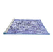 Sideview of Machine Washable Animal Blue Traditional Rug, wshtr4679blu