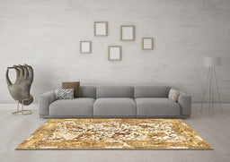 Machine Washable Animal Brown Traditional Rug in a Living Room,, wshtr4679brn