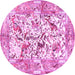 Round Animal Pink Traditional Rug, tr4679pnk