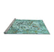 Sideview of Machine Washable Animal Light Blue Traditional Rug, wshtr4679lblu