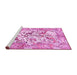 Sideview of Machine Washable Animal Pink Traditional Rug, wshtr4679pnk