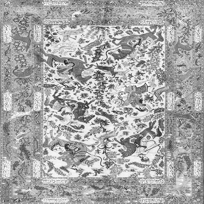 Serging Thickness of Animal Gray Traditional Rug, tr4679gry