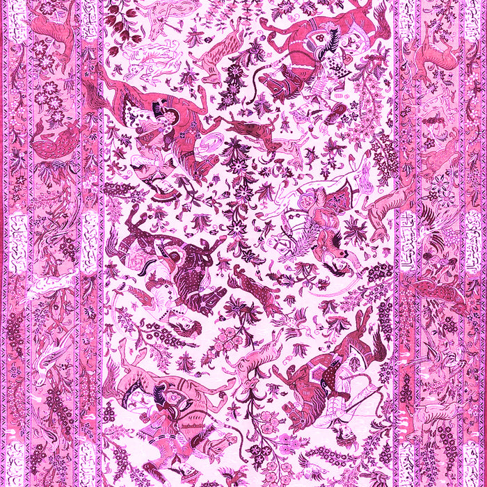 Animal Pink Traditional Rug, tr4679pnk