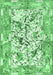 Machine Washable Animal Emerald Green Traditional Area Rugs, wshtr4679emgrn