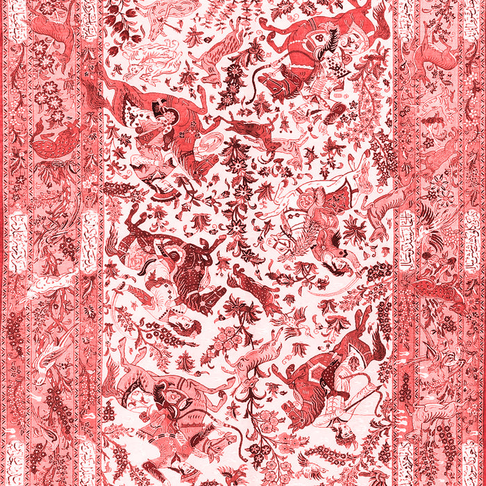 Animal Red Traditional Area Rugs
