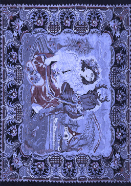 Medallion Blue French Rug, tr467blu