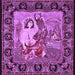 Square Medallion Purple French Rug, tr467pur