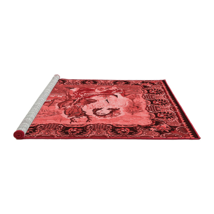 French Red Washable Rugs