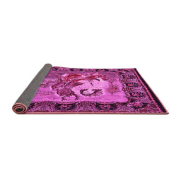 Sideview of Medallion Pink French Rug, tr467pnk
