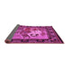 Sideview of Medallion Pink French Rug, tr467pnk