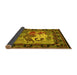 Sideview of Medallion Yellow French Rug, tr467yw