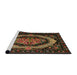 Sideview of Machine Washable Traditional Night Red Rug, wshtr468