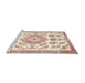 Sideview of Machine Washable Traditional Moccasin Beige Rug, wshtr4680