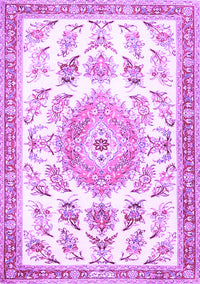 Medallion Purple Traditional Rug, tr4680pur