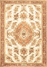 Medallion Brown Traditional Rug, tr4680brn