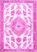 Medallion Pink Traditional Rug, tr4680pnk