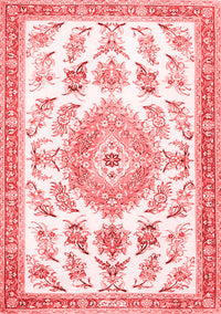 Medallion Red Traditional Rug, tr4680red