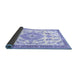 Sideview of Medallion Blue Traditional Rug, tr4680blu