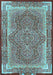 Medallion Light Blue Traditional Rug, tr4681lblu