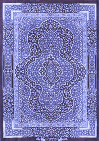 Medallion Blue Traditional Rug, tr4681blu