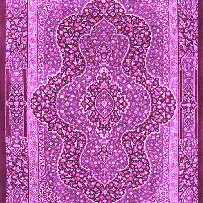 Machine Washable Medallion Purple Traditional Area Rugs, wshtr4681pur