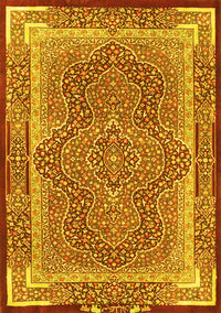 Medallion Yellow Traditional Rug, tr4681yw