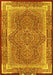 Medallion Yellow Traditional Rug, tr4681yw