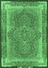 Medallion Emerald Green Traditional Rug, tr4681emgrn