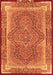 Medallion Orange Traditional Rug, tr4681org