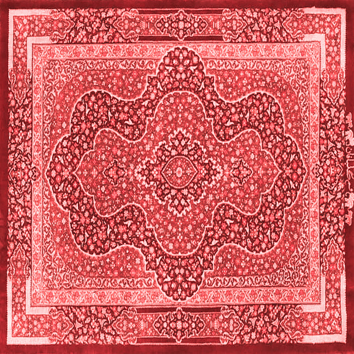 Machine Washable Medallion Red Traditional Rug, wshtr4681red