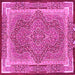 Square Medallion Pink Traditional Rug, tr4681pnk