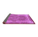 Sideview of Medallion Purple Traditional Rug, tr4681pur