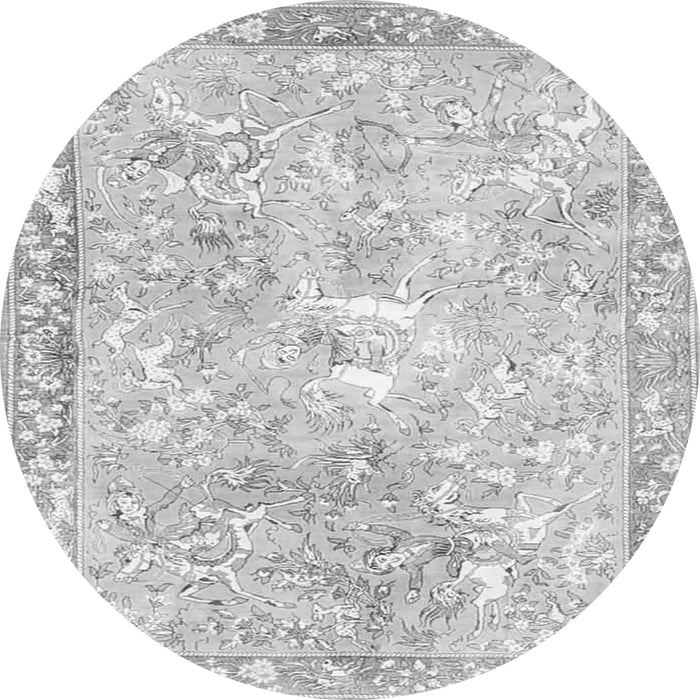 Square Animal Gray Traditional Rug, tr4682gry