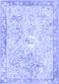 Animal Blue Traditional Rug, tr4682blu