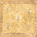 Square Animal Brown Traditional Rug, tr4682brn