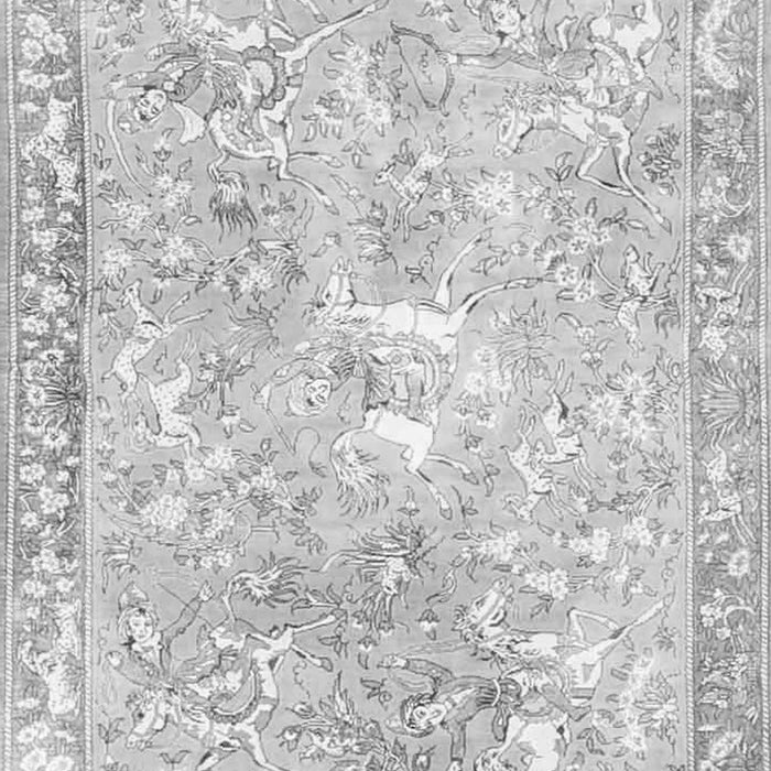 Animal Gray Traditional Rug, tr4682gry