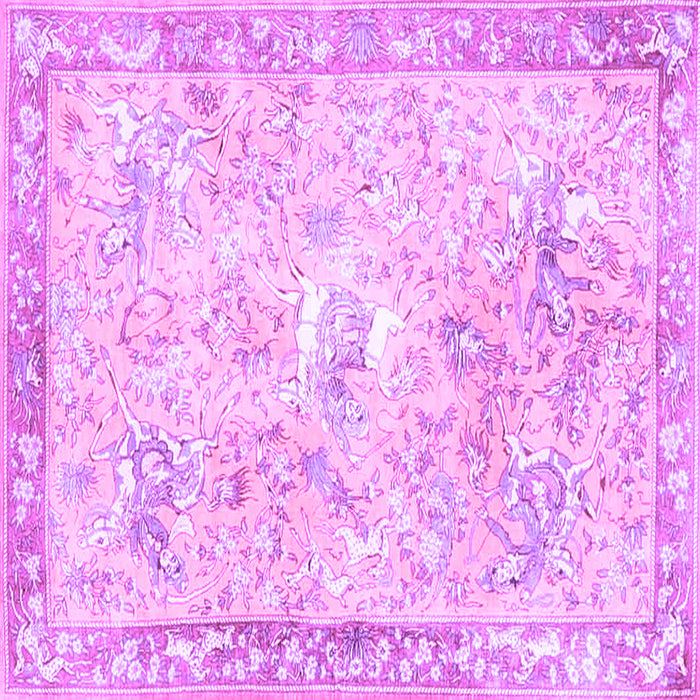 Square Animal Purple Traditional Rug, tr4682pur
