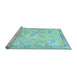 Sideview of Machine Washable Animal Light Blue Traditional Rug, wshtr4682lblu