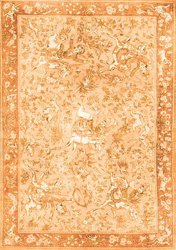 Animal Orange Traditional Rug, tr4682org