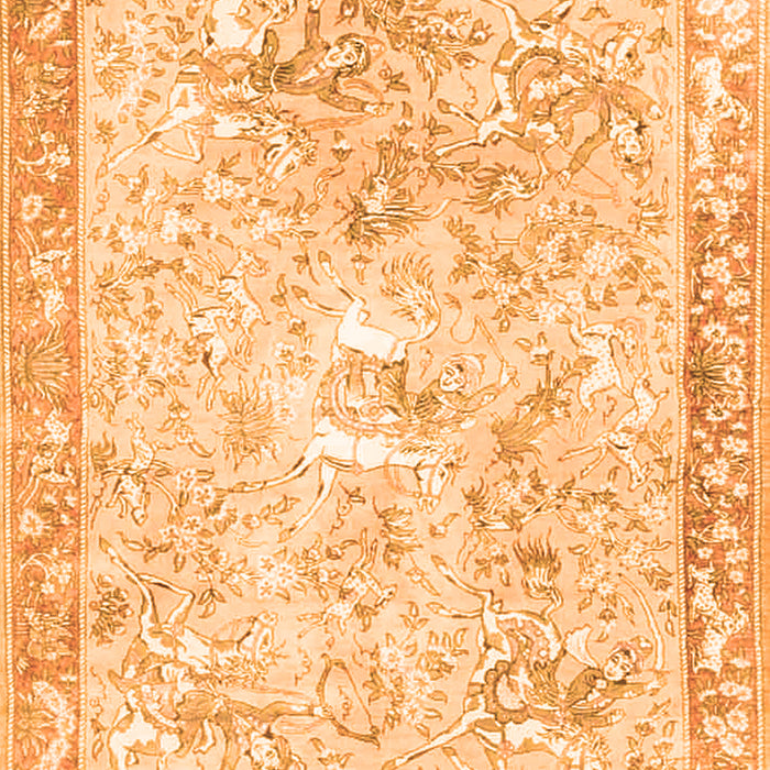 Animal Orange Traditional Rug, tr4682org