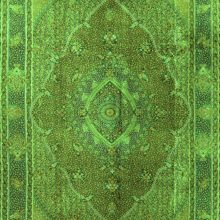 Medallion Green Traditional Rug, tr4683grn