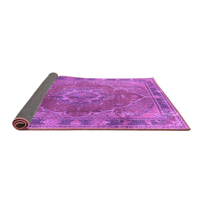Sideview of Medallion Purple Traditional Rug, tr4683pur