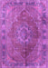 Medallion Purple Traditional Rug, tr4683pur