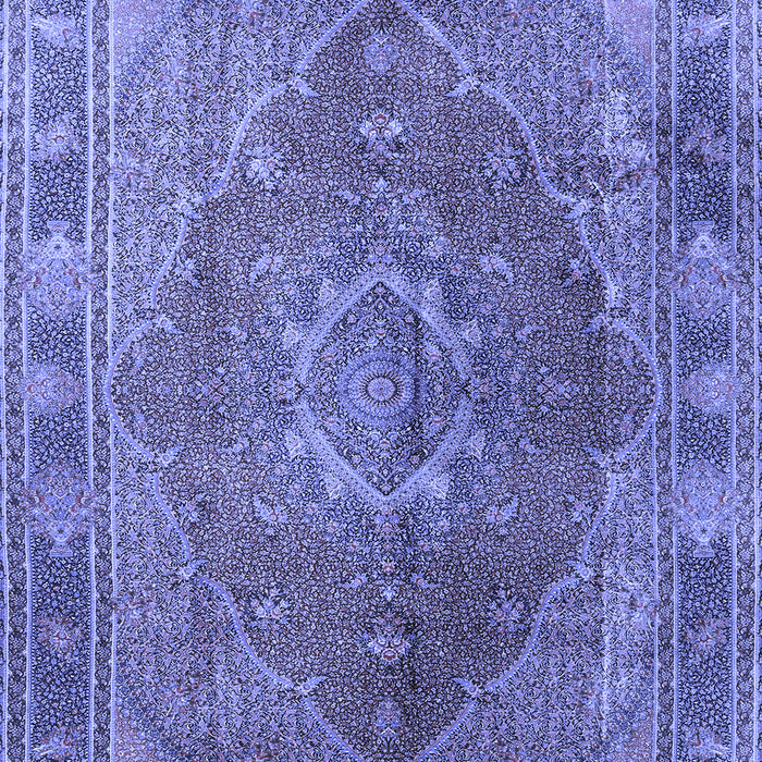 Medallion Blue Traditional Rug, tr4683blu