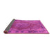 Sideview of Medallion Pink Traditional Rug, tr4683pnk