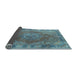 Sideview of Medallion Light Blue Traditional Rug, tr4683lblu