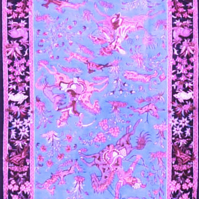 Machine Washable Animal Purple Traditional Area Rugs, wshtr4684pur