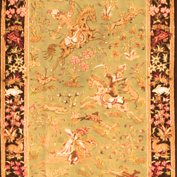 Animal Orange Traditional Rug, tr4684org