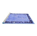 Sideview of Machine Washable Animal Blue Traditional Rug, wshtr4684blu