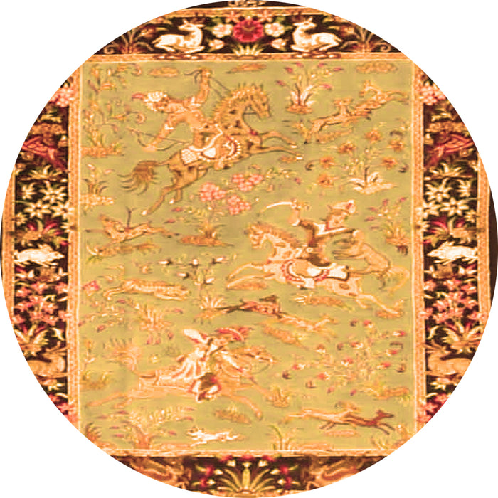 Square Animal Orange Traditional Rug, tr4684org